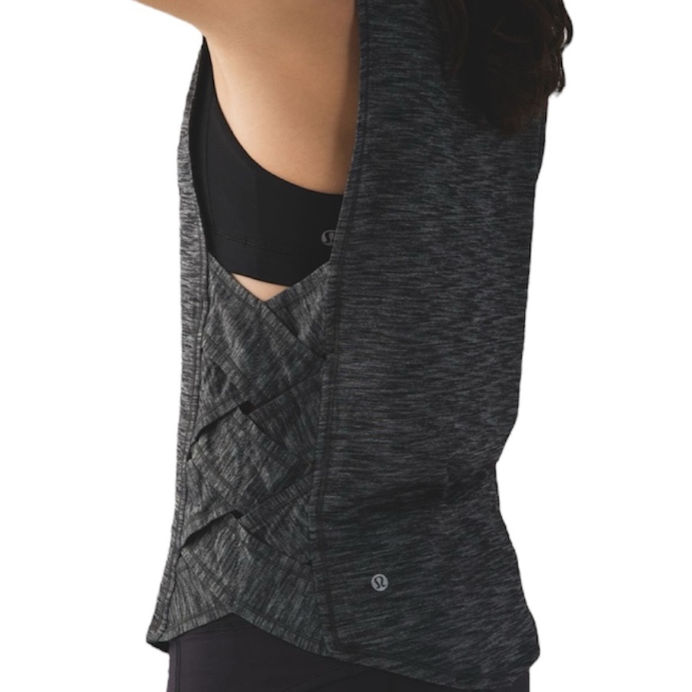 Lululemon Women’s Var-City Muscle Tank Top in Heathered Black Size 4